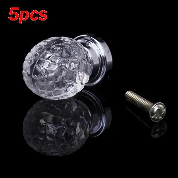 5pcs Pineapple Shape Cabinet Door Knob Fruit Drawer Pull Handle In