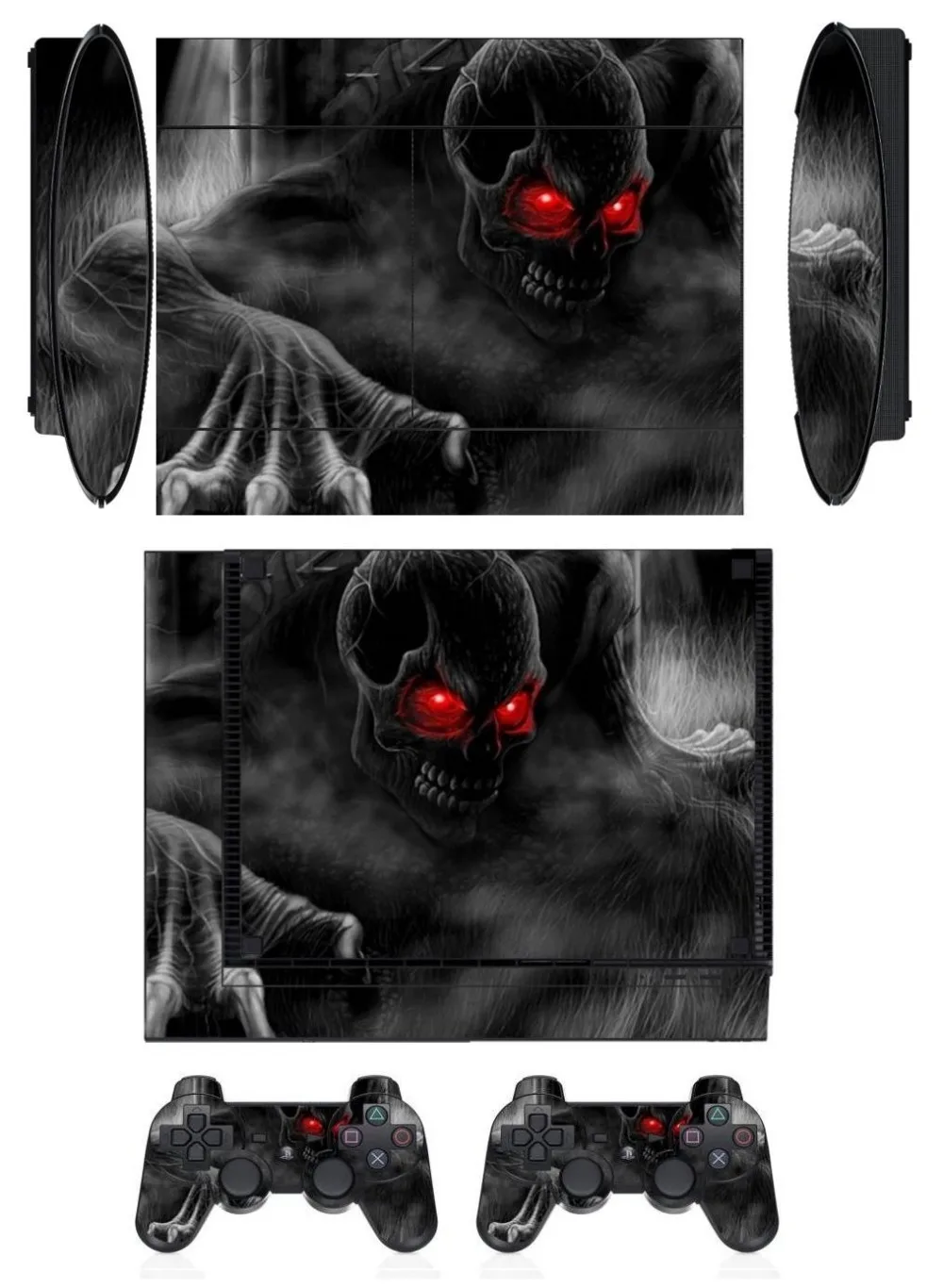 

Dark Sku Q205 Vinyl Skin Sticker Protector for Sony PS3 Super Slim 4000 and 2 controller skins Stickers