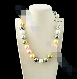 

ddh002149 14mm AAA Multicolor South Sea shell Pearl Necklace 18