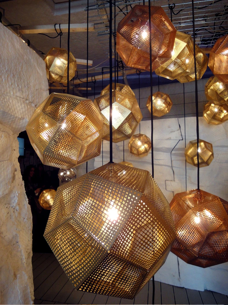 

Modern Replica diamond stainless steel Tom Dixon Web Etc Pendant Light polyhedron Shadow Living dining room bar hanging lighting