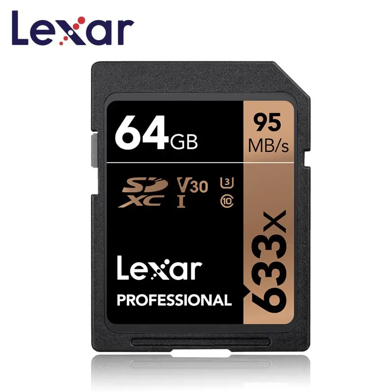 

Lexar sd card 64gb 633x Memory Card Class 10 U3 SDXC carte sd 64gb 4K video memoria carte memoire for Canon Nikon camera SD Card