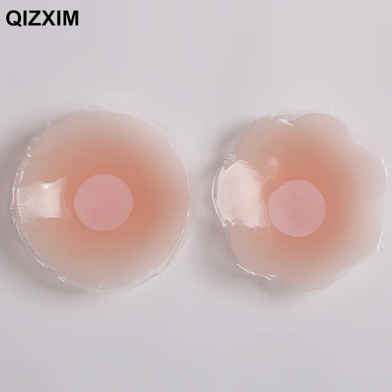 

1 pair lady New Silicone Nipple Cover Wholesale HOT Sale Bra Pad Skin Adhesive Reusable Invisible Breast Petals for Party Dress