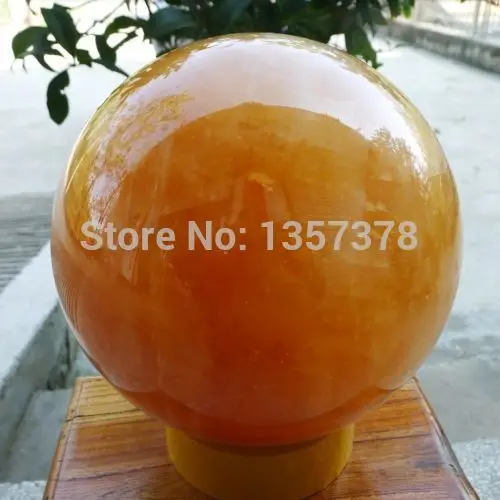 

huij 00324 NATURAL CITRINE CALCITE QUARTZ CRYSTAL SPHERE BALL HEALING GEMSTONE