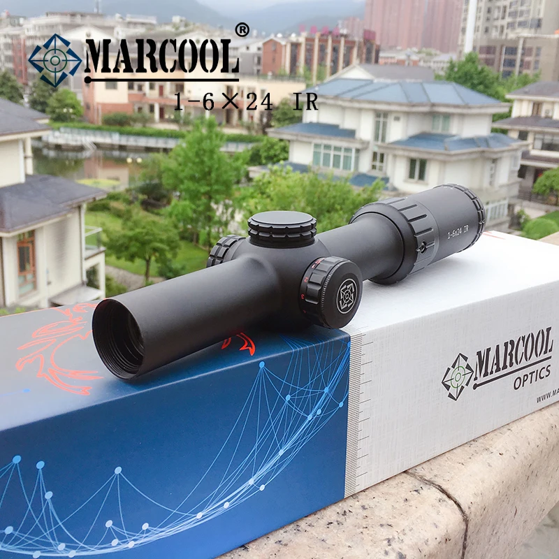 Marcool 1-6 ×24 IG Riflescope Регулируемый охотничий светильник в красный горошек тактический прицел оптический прицел быстрый фокус