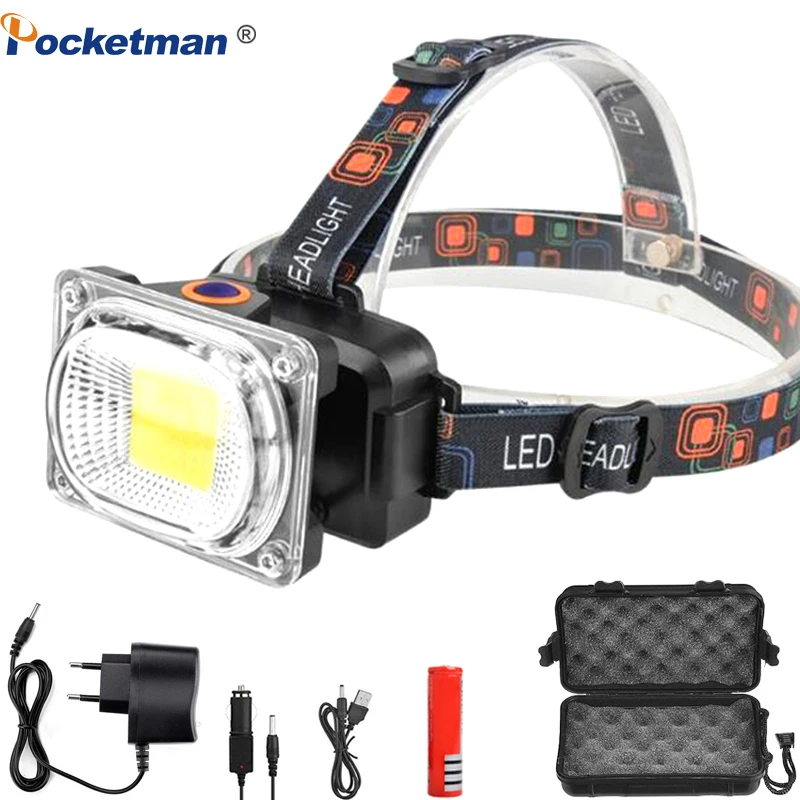 

6000LM COB LED Headlamp Ultra Bright USB charging Outdoor camping Fishing headlight Portable Searchlight lantern flashlight