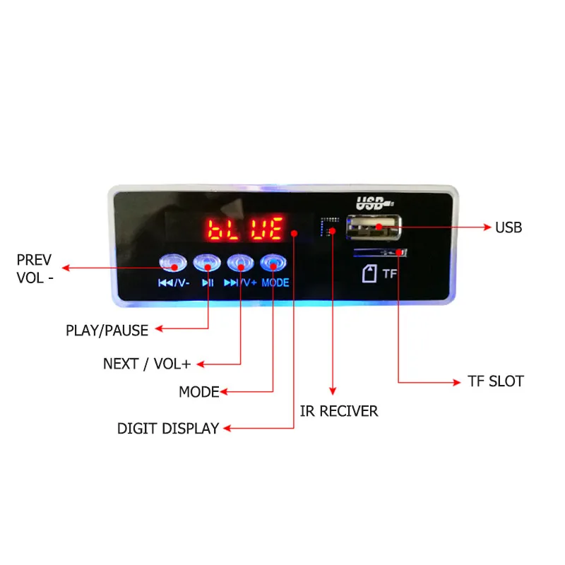 DIY Автомобильный Bluetooth MP3 WAV APE FLAC декодирующая плата Raido светодиодный модуль аудио приемника Поддержка USB/FM пульт дистанционного управления