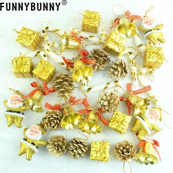 

FUNNYBUNNY 36PCS Ornaments Christmas Tree Decoration With Xmas Balls Pinecone Jingle Bell