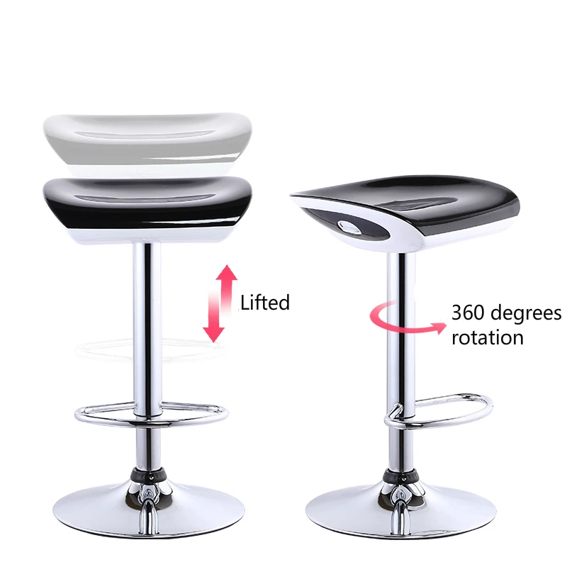 Multi-function Lifted Bar Chair with Footrest Rotated Household Leisure Balcony Stool Adjustable Coffee Shop Stable Dining Chair