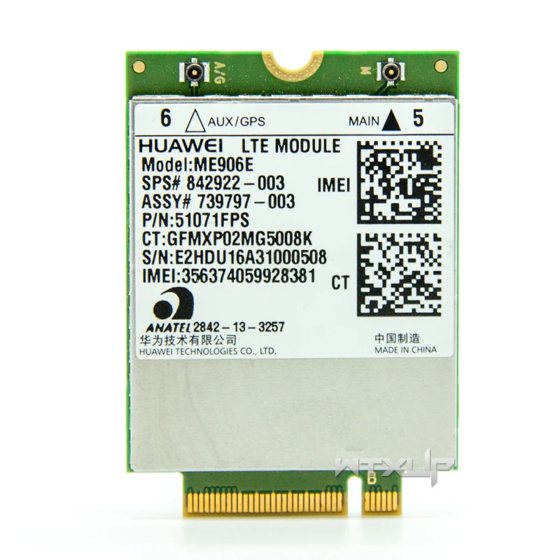 Модуль/карта 4G LTE для Huawei ME936 SPS 756993 005 NGFF M.2 WCDMA/HSDPA/HSUPA/HSPA + GPRS/EDGE ноутбуков HP|card card|card
