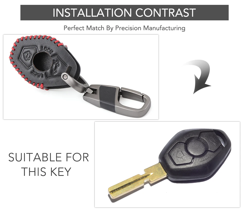 Кожа автомобилей Key Case Держатель для BMW 1 2 3 4 5 7 серии F07 F10 F11 F20 F30 g30 G38 F15 F16 F48 E38 E39 E46 E53 E60 E61 E63