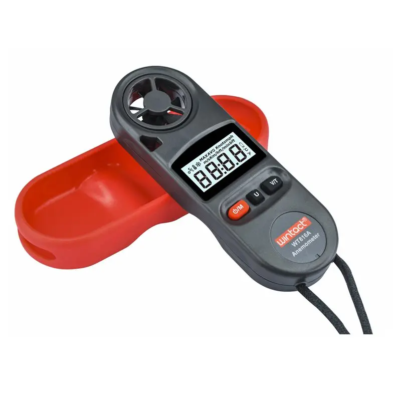 Цифровой анемометр IP67 шкала скорости воздуха 10 ~ 45C C/F измерение температуры 30 м/с