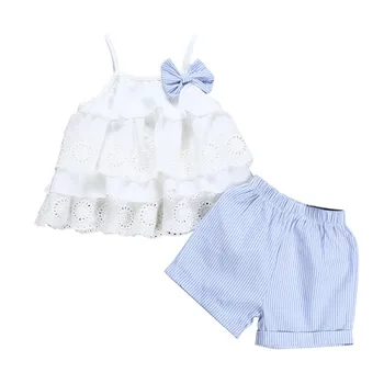 

Kids Baby Girl Summer Outfits Sleeveless Tops Vest Shorts Pants 2pcs Clothes Set Casual Sunsuit