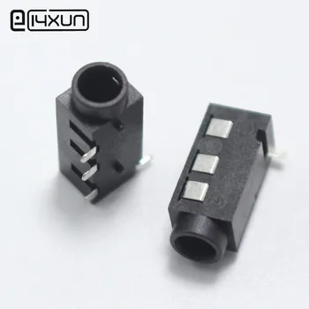 

50pcs PJ-320D 3.5mm 4Pin Audio Plug jack 3.5 3+1 Headset / Headphone Connector