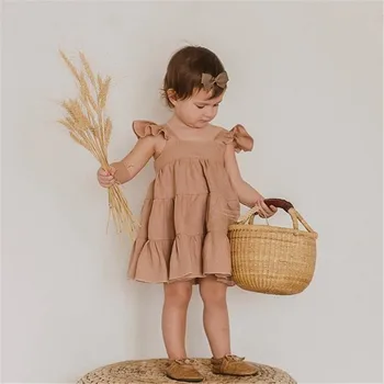 

Fashion Kids Baby Girls Cotton Party Pageant Sleeveless Dress Sundress Clothes