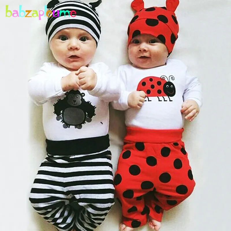 3PCS/0-18Months/Spring Autumn Baby Girls Boys Clothes Cartoon Cute Infant Romper Bodysuit+Pants+Hats Newborn Clothing Set BC1006 3PCS/0-18Months/Spring Autumn Baby Girls Boys Clothes Cartoon Cute Infant Romper Bodysuit+Pants+Hats Newborn Clothing Set BC1006