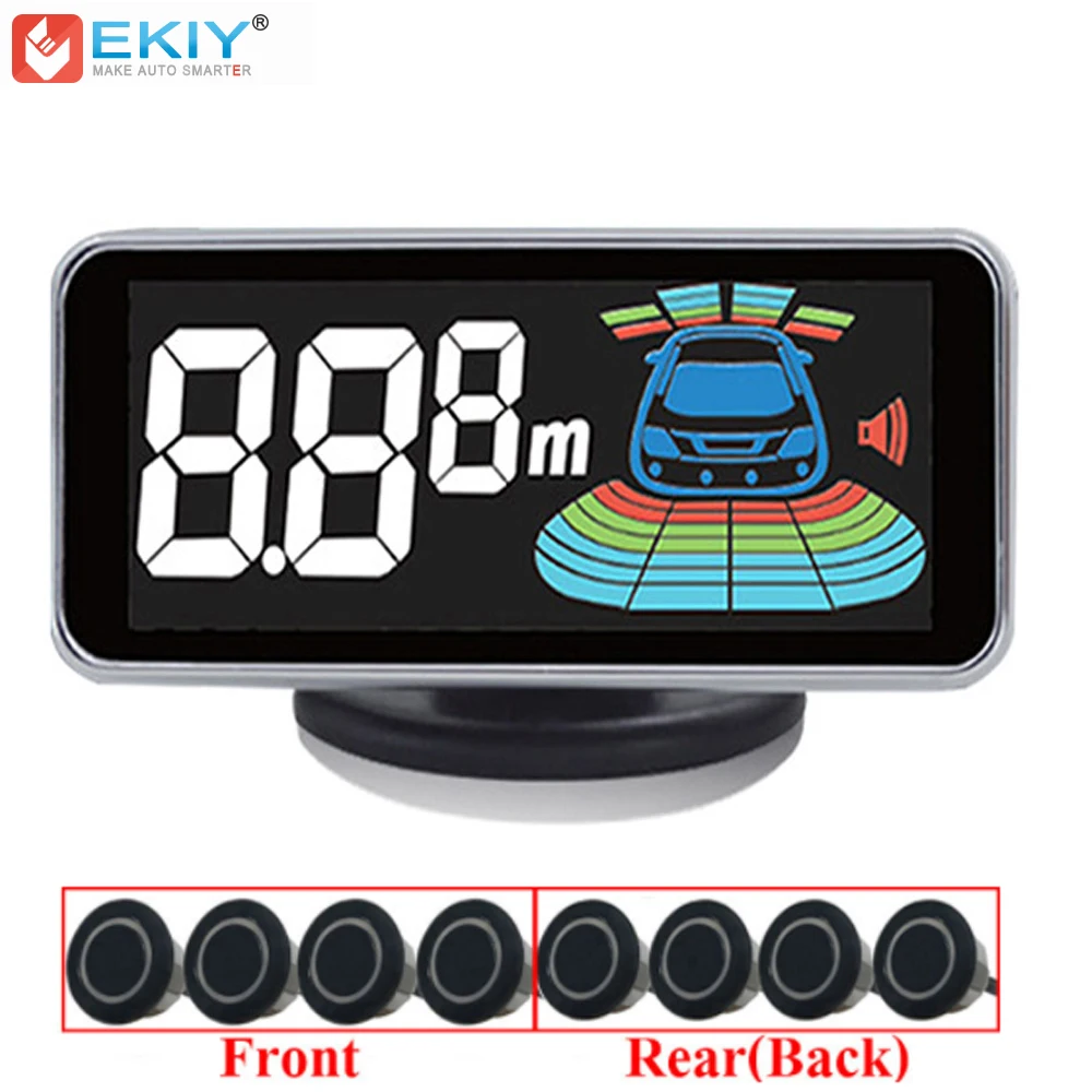

EKIY 8 Sensor Parktronic Car Parking Sensor Auto Reversing Radar Parking Car Detector Parking Assistance Parking Radar Alarm Kit