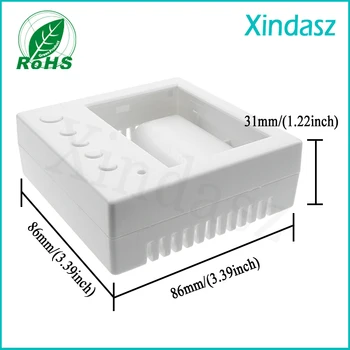 

10pcs/lot Temperature sensor box plastic shell plastic junction box(2 AA batteries Box) 86*86*31mm