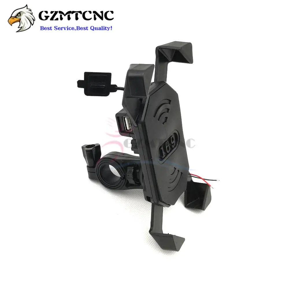

Adjustable Mobile Phone/GPS/iPhone Holder w/ USB Charge Port for Yamaha YZF R1 R25 R3 R6 MT03 MT07 MT09 MT10 20MM-30MM Handlebar