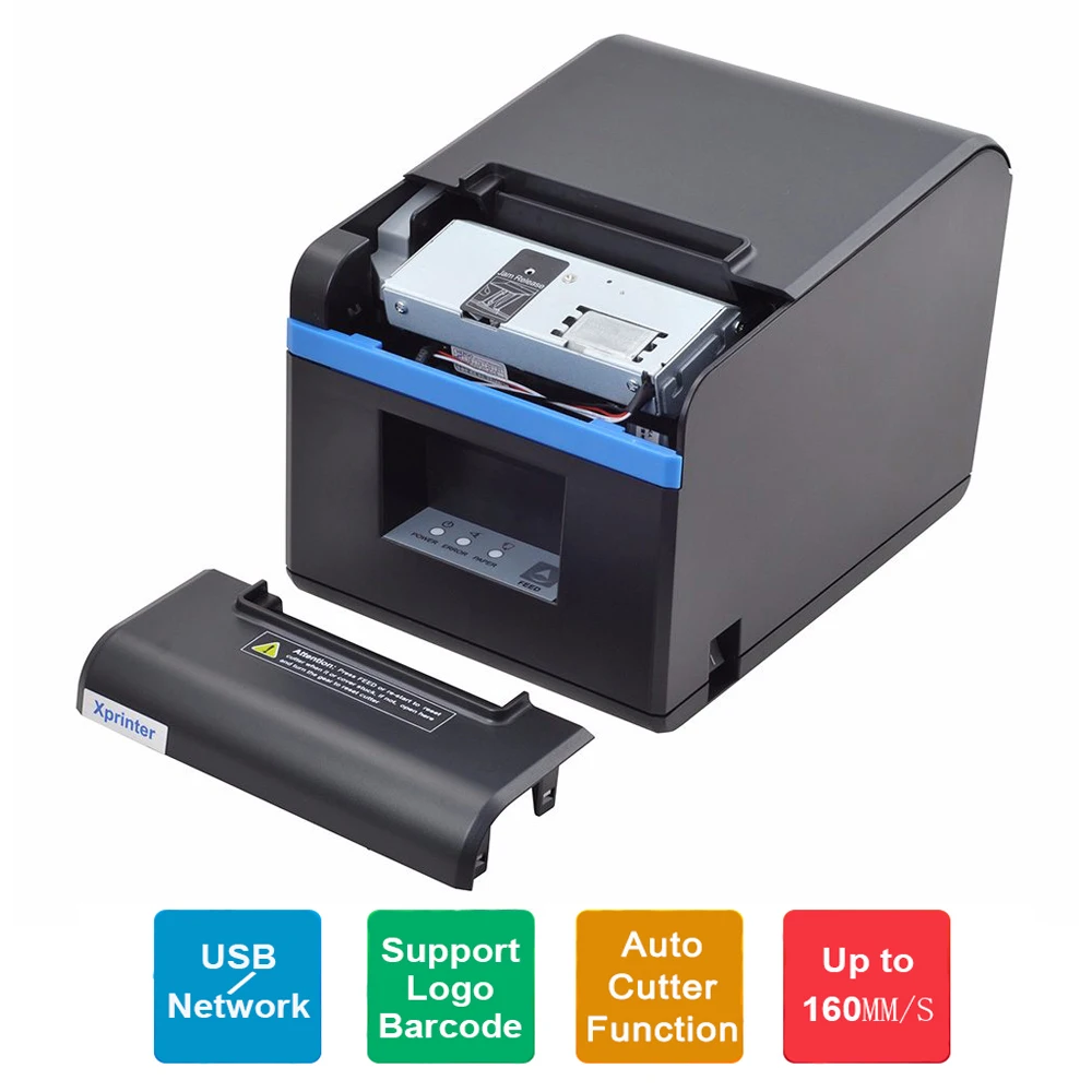 US 3'1/8 80mm USB Ethernet Receipt POS Thermal Printer with Auto Cutter 