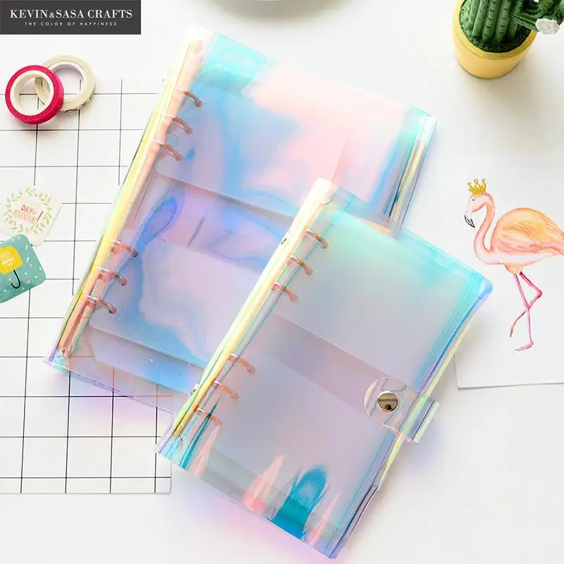 

Iridescent Laser PVC Notebook Quality PVC Planner Sketchbook Diary Note Book Kawaii Journal Stationery School Tools Supplies