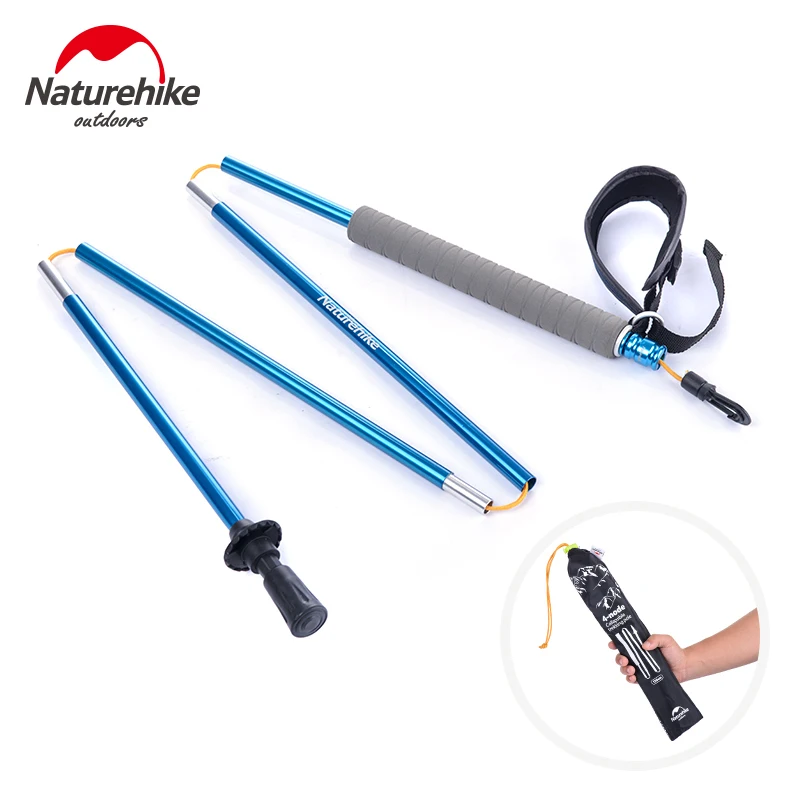 NH folding 4 section telescopic pull rope aluminum alloy walking