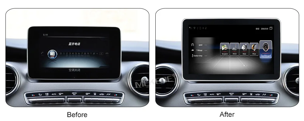 Excellent Android 7.1 4G LTE 4-Core RAM 3G+32G Car Radio GPS Navigation WiFi Bluetooth Head Unit Screen for Mercedes BENZ V CLASS 639 4