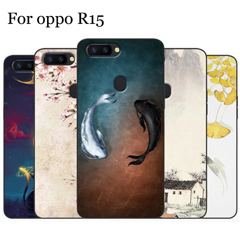 Модный мультяшный чехол s для oppo R15 из ТПУ мягкая задняя крышка R 15 накладка полные