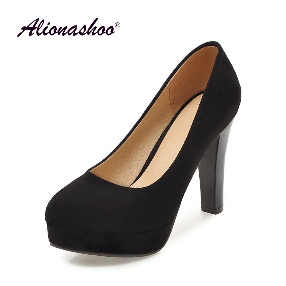 Escarpins Femme,Printemps Femmes Bureau Bouche Peu Profonde Bout Rond Chaussures /à Talons Hauts /épais,Sandales