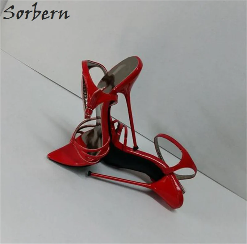 Sorbern Sexy 14Cm 16cm Steel Stilettos Heels Sandals For Women Night