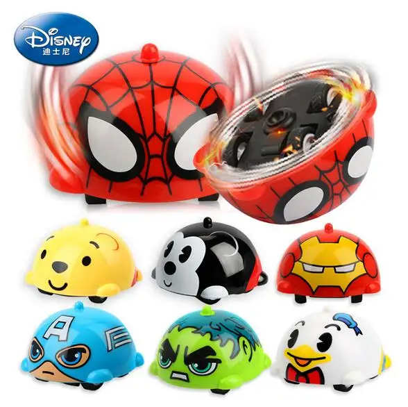 Genuine Disney Marvel Avengers Kids Educational Toys Inertia Car Fidget Spinner Gyro Spinning Tops Children Boy Birthday Gifts