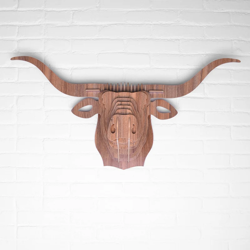 45x93x28cm Modern Home Decoration Wood Animal Head Furniture Wild