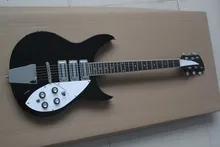 black rickenback 360 solid body 6 strings jazz electric guitar 3 pickups ricken guitar