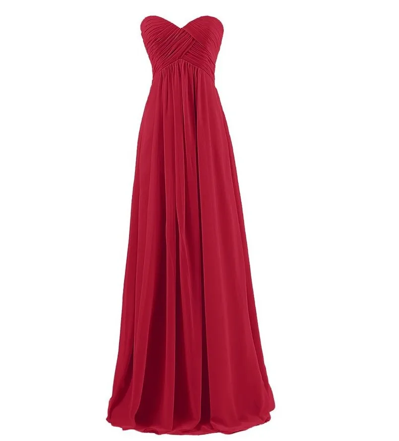 Платья подружки невесты Vestidos de madrinha de casamento без рукавов длиной до пола платья для выпускного вечера - Цвет: wine red