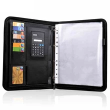 RuiZe, мягкая обложка, кожаная папка, органайзер для документов, многофункциональный, А4, папка для файлов, папка для менеджеров, папка для бумаг, с калькулятором