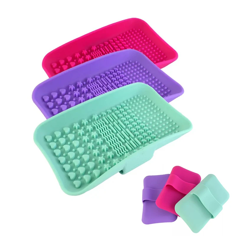 Soap Box Shape Design Silicone Makeup Brush Cleaner ...