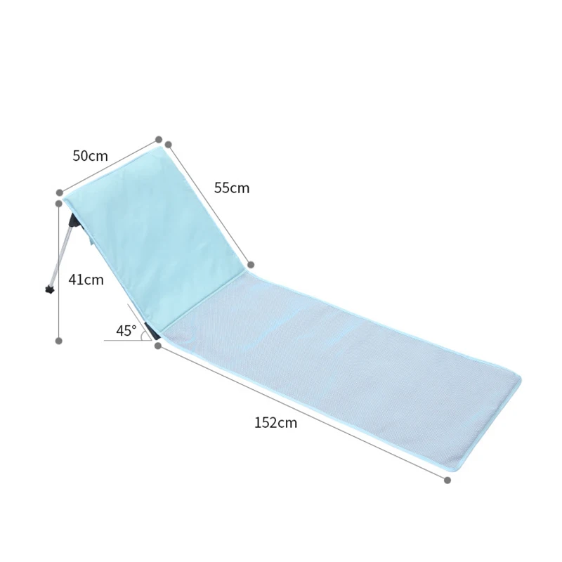  Portable beach chair outdoor beach folding bed aviation aluminum single simple chair camping beach 