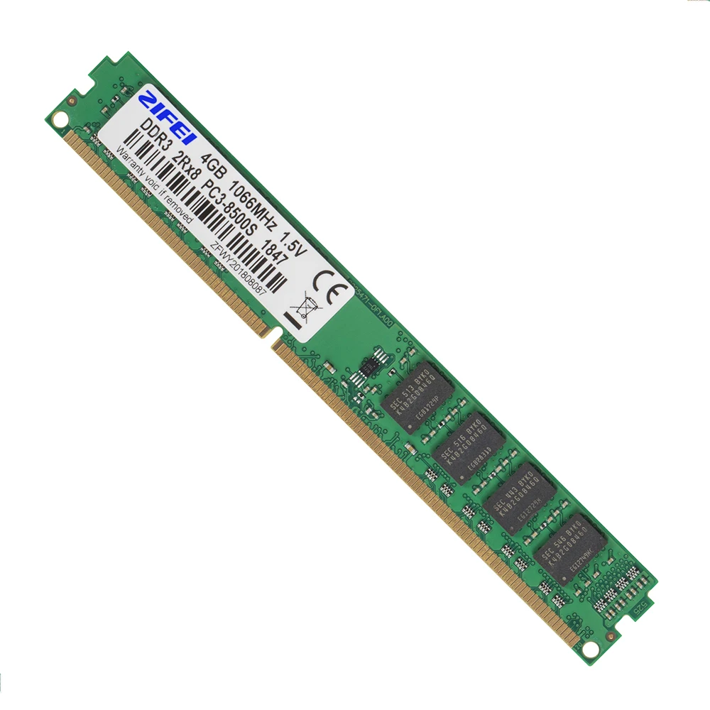 ZIFEI DDR3 2 ГБ/4 ГБ/8 ГБ 1600 1333 1066 МГц 1,5 V модуль памяти DIMM для компьютера Оперативная память полностью совместима с процессором Intel и AMD