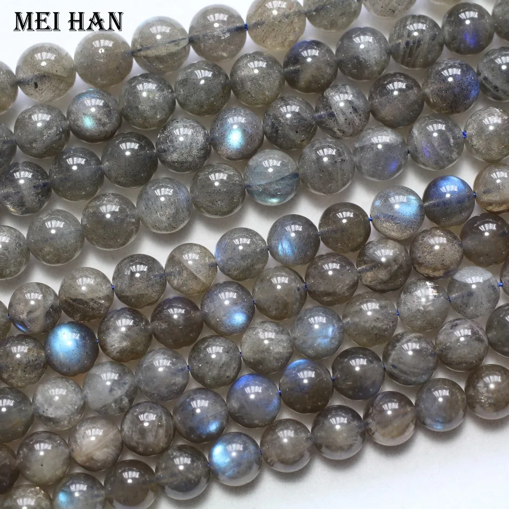 

Meihan Free shipping (40beads/set/47g) natural Madagascar grade A+ labradorite 9-9.8mm loose beads for jewelry making design