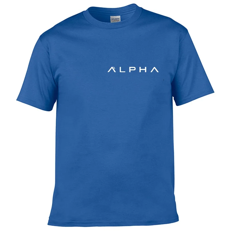 Fashion Men's T-Shirt Alpha Industries Print Cotton Short Sleeve Casual Hip Hop Summer Comfort | Мужская одежда