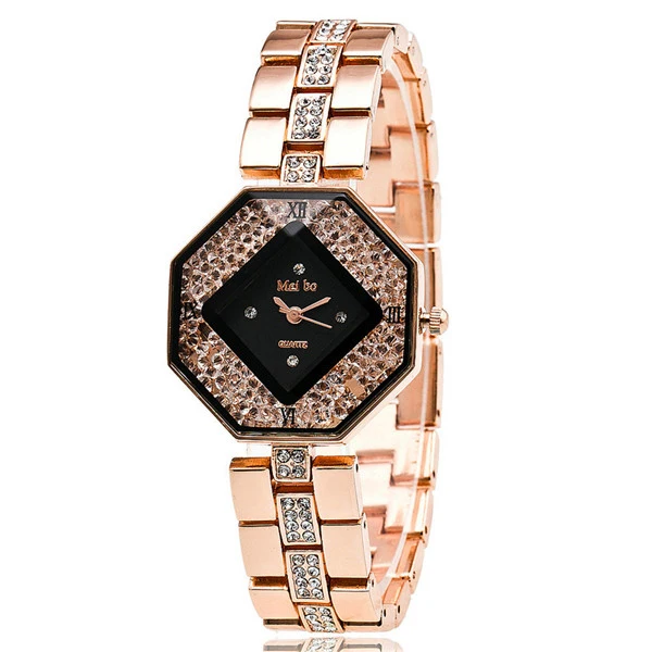 

MEIBO Brand Fashion Luxury alloy Watch Women Rhinestone Quartz Watches Clock Female 1988