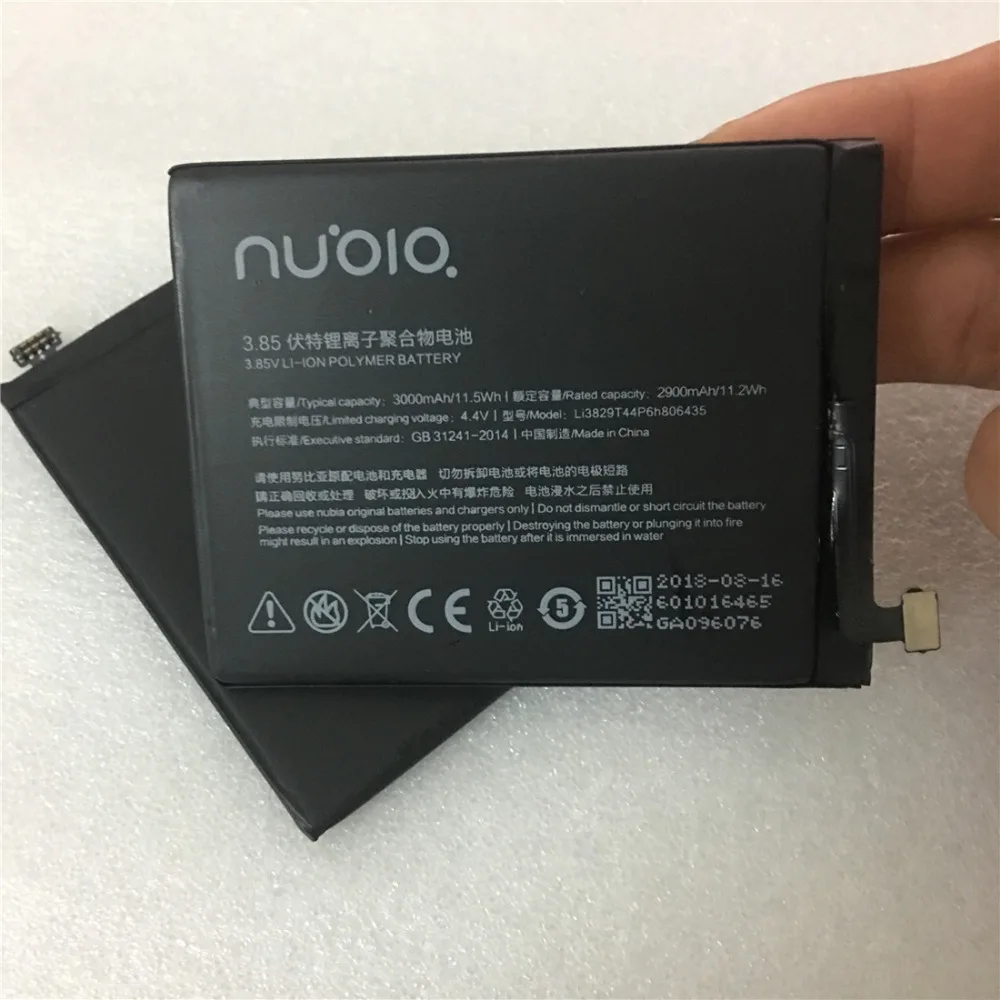 

2019 New 100% Original Battery For nubia z11 NX531J Z11 Li3829T44P6h806435 3000mah Replacement Rechargeable High Quality Battery