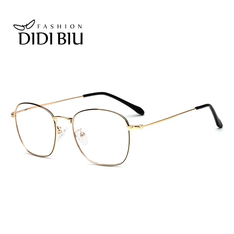 

DIDI Rectangle Optical Frames Eyeglasses Women Men Stainless Steel Glasses Decoration Clear Lens Eyewear Brands Designer UL974
