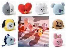 New Kpop Bangtan boys BTS bt21 vapp same Pillow plush Cushion warm bolster Q back Doll TATA VAN COOKY CHIMMY SHOOKY