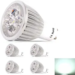 4X GU10 с регулируемой яркостью LED-лампа 220-240 V Светодиодный точечный светильник GU10 5 Вт Точечный светильник со светодиодными лампами с