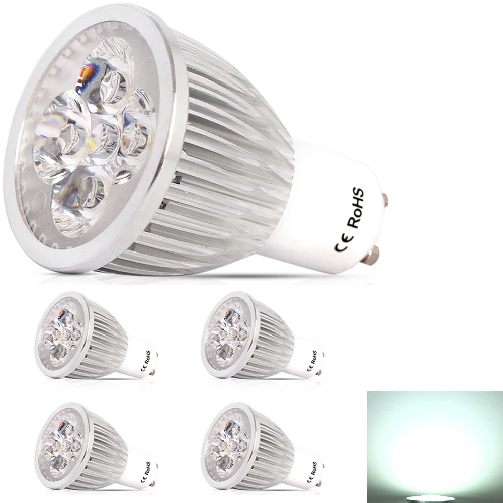 4X GU10 Dimmable Lamparas LED Lamp 220 240V Lampada LED Spotlight GU10