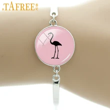 TAFREE брендовый браслет с фламинго, красивые длинные розовые ножки и длинная шея, персонализированные милые ювелирные изделия для девушек H538