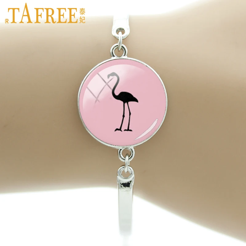 TAFREE 2017 брендовый браслет с Фламинго красивые длинные розовые ноги и длинная шея
