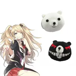 Дешевые 1 пара Dangan Ronpa Danganronpa зажим для волос Junko Enoshima моно Кума моно Белый Черный Медведь Аниме косплэй головные уборы подарок для девочек