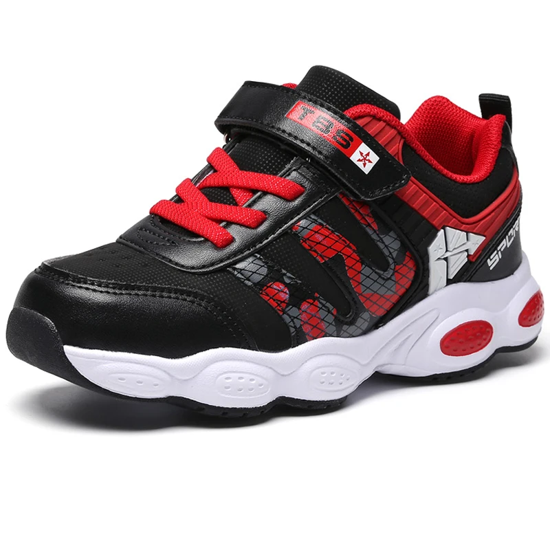 

Thick Sole Non-slip Leather Kids' Sneakers Black Footwear Boys Running Shoes Children Sports Shoes Autumn Walking Shoes Run Boy