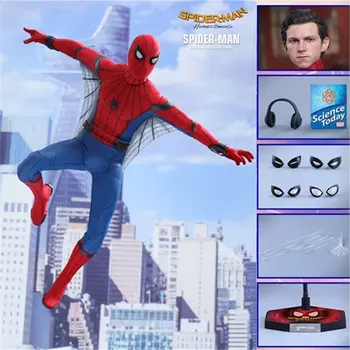 

Hot Toys Marvel Spider-Man Homecoming Spiderman Deluxe Ver. 1/6 PVC Action Figure Statue Collectible Model Kids Toys Doll Gift